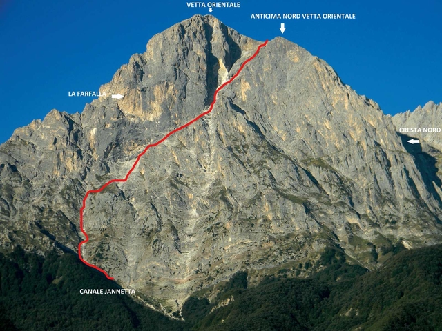 Il Paretone del Gran Sasso e la via Jannetta del 1922