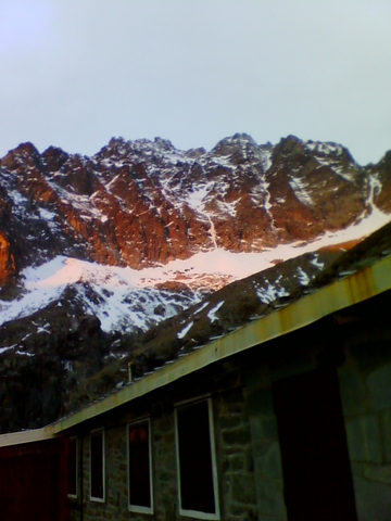 il couloir cascata del Martellot visto dal Daviso