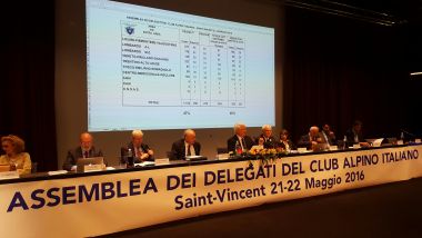 La dirigenza del CAI alla Assemblea dei Delegati 2016