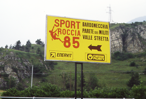 Sportroccia 85 Bardonecchia indicazione stradale